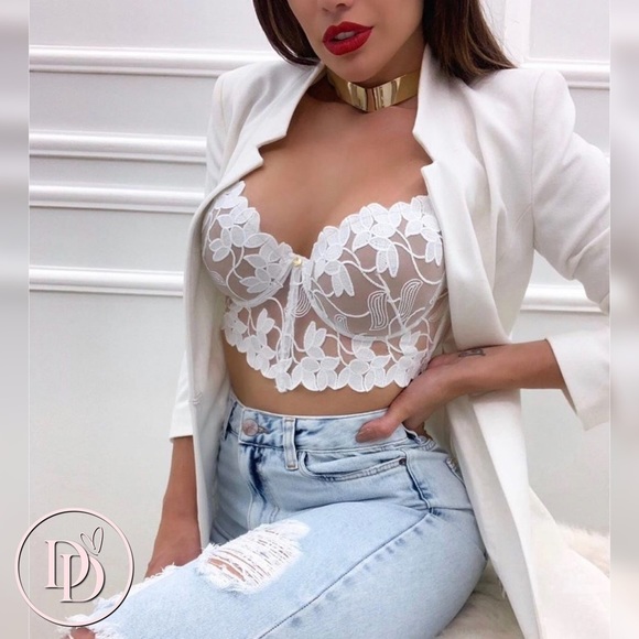 Bloomed for you super Push-up bra top & thong Panty set - Picture 1 of 16